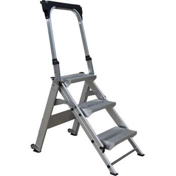 AL  Ladder,Werkbordes 3 treden met beugel, Veiligheidsvouwtrap