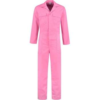 EM Workwear kinderoverall pol/kat Roze met verdekte ritssluiting maat 116