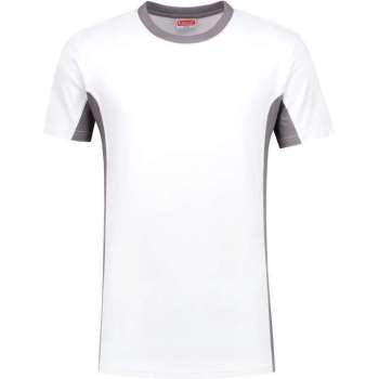 Workman T-Shirt Bi-Colour - 0408 wit / grijs - Maat S