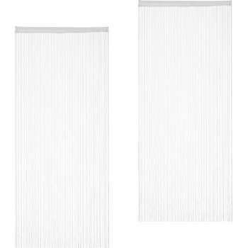 Relaxdays draadgordijn wit - deurgordijn - 250 cm - gordijn van draad - roomdivider