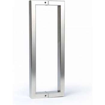 RVS U-deurgreep voor glazen deuren (vierkant)