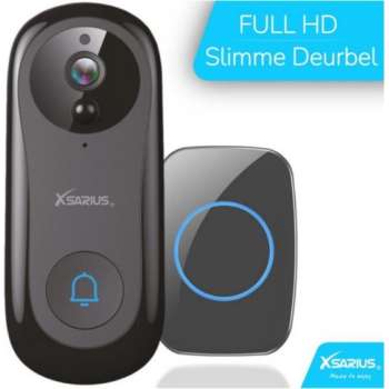 Xsarius Video Deurbel met Camera en Wifi 1080P FULL HD - Bewegings Sensor - Intercom - Zwart