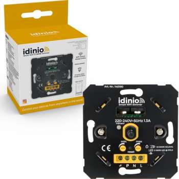 IDINIO WIFI Verlichting Smart Dimmer - Dim via App & Spraak & Knop - Universeel