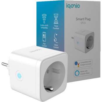 Iqonic® Slimme Stekker - Tijdschakelaar & Energiemeter - Smart Plug - Smartphone App
