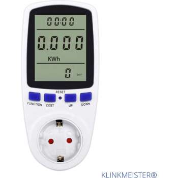 Klinkmeister® kwh meter - energiemeter - verbruiksmeter energie voor in stopcontact