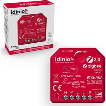 IDINIO Smart LED dimmer - Zigbee module - 0 tot 250 W - Geschikt voor Philips hue & Homey
