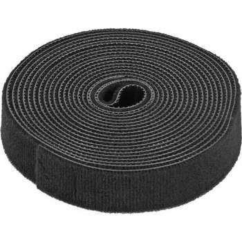 EGB Rol Klittenband / Velcro zwart 3 meter 14mm breed