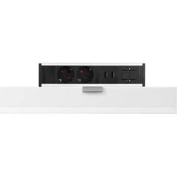 Filex Power Desk Up® - 2x 230V, 2x Usb charge, 1x keystone - Zwart