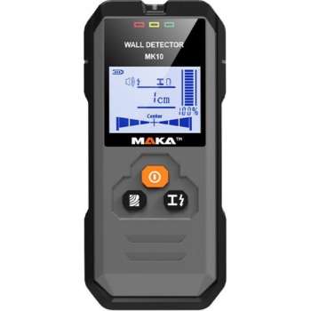 MAKA Digitale leidingzoeker - Verlicht LCD scherm - Koper Metaal en Hout - Detectie tot 1
