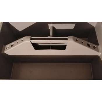 kunststof 3- vaks gereedschapsbox met handgleuf grijs set 2