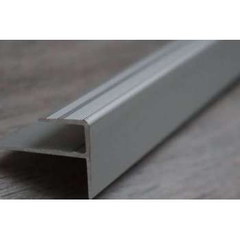 Aluminium F-vorm trapprofiel voor laminaat - 8mm X 120cm x ( set van 15 stuks )  Trapneuzen, Hoekprofielen