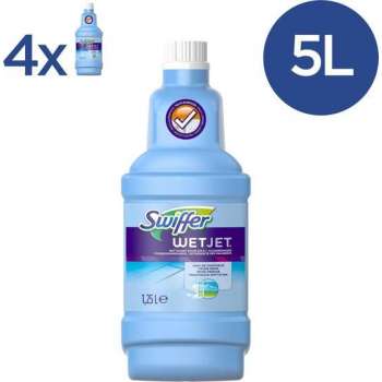 Swiffer WetJet Alles-In-Een Dweilsysteem - Voordeelverpakking 4 x 1,25 L - Reinigingsmiddel