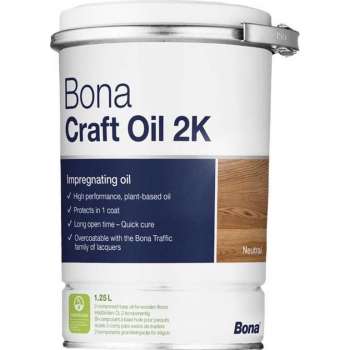 Bona Craft Oil 2K - Misty - Parketolie - 1,25 L