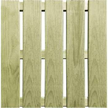12 st Terrastegels 50x50 cm FSC hout groen